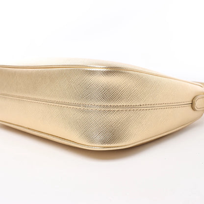 Prada Saffiano Lux Mini Re-Edition Shoulder Bag Platino 1BC204