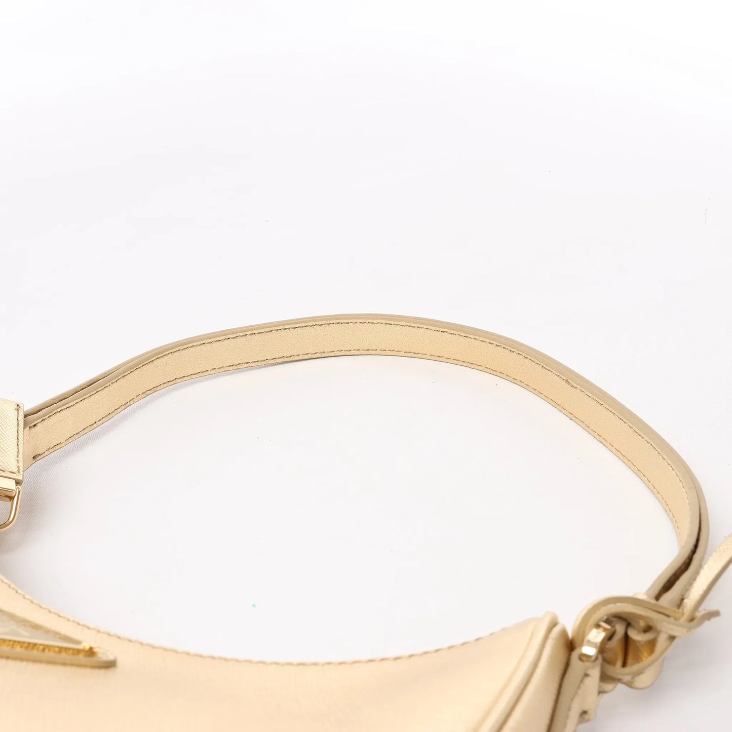 Prada Saffiano Lux Mini Re-Edition Shoulder Bag Platino 1BC204