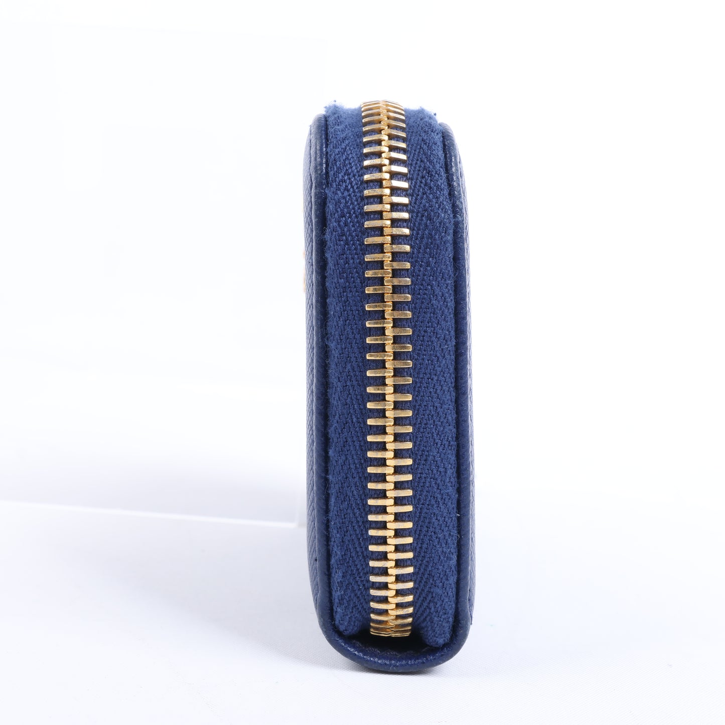 Portefeuille Prada Saffiano Metal 1MM268 en cuir bleu