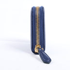 Prada Saffiano Metal 1MM268 Leather Coin Wallet in Blue