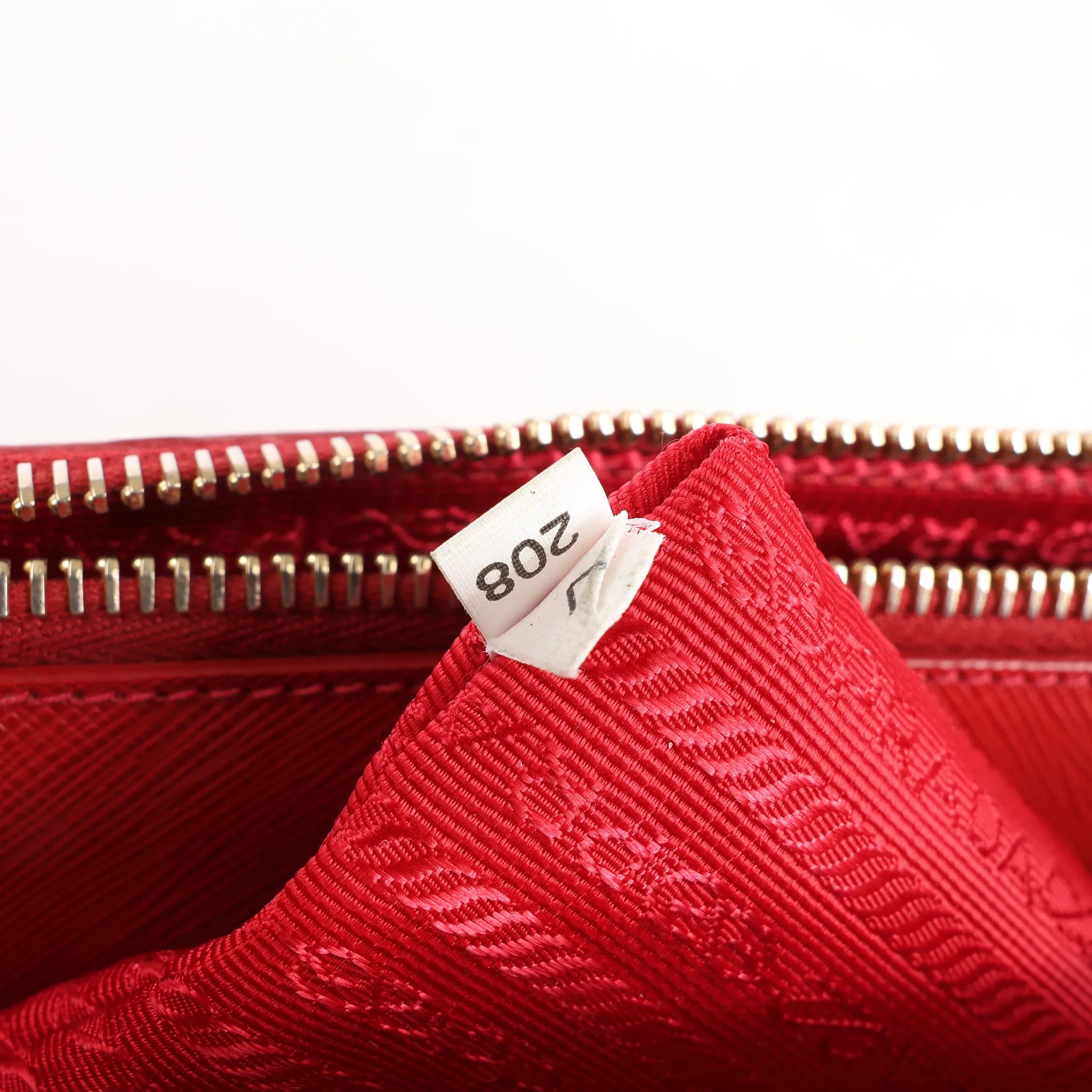 Prada Galleria Saffiano Lux Leather 2Way Handbag in Red