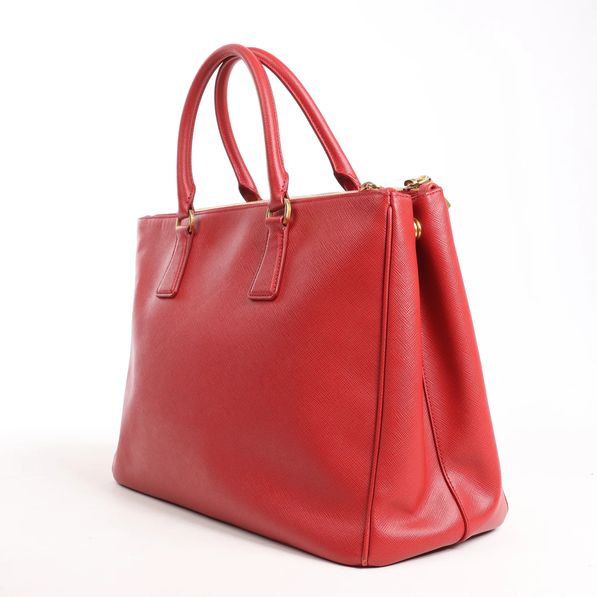 Prada Galleria Saffiano Lux Leather 2Way Handbag in Red