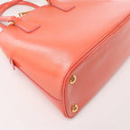 Prada Saffiano Vernice Dome Leather 2Way Handbag in Begonia BL0909