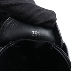 PRADA Spazzolato Triangle Logo Monolith Pointy 55mm Loafers in Black, Size 38.5 EU