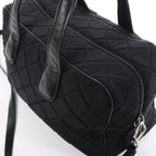 Prada Tessuto Impuntu Nylon x Leather 2Way Handbag in Black BL0722