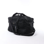 Prada Tessuto Nylon x Leather 2Way Travel Bag in Black 7V362
