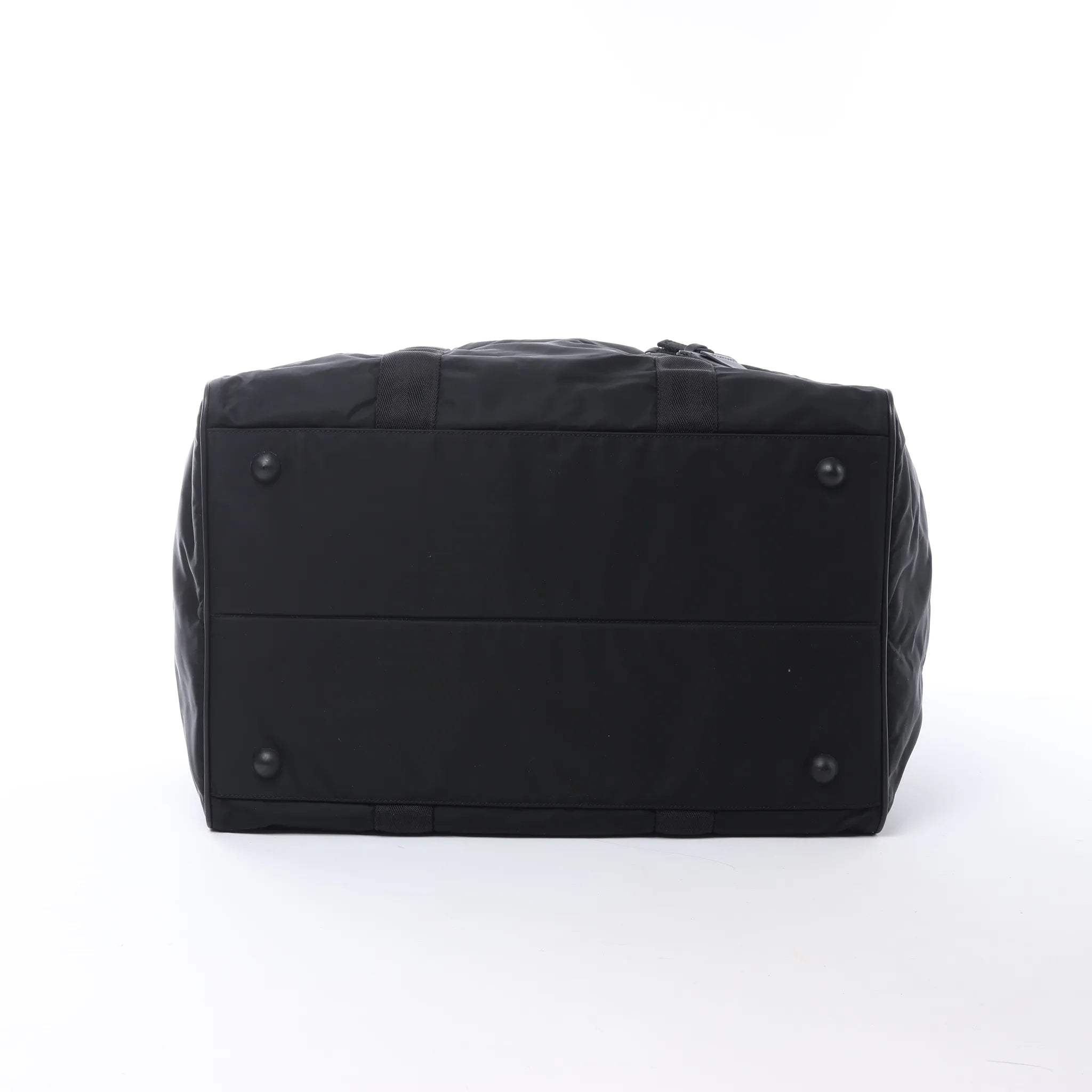Prada Tessuto Nylon x Leather 2Way Travel Bag in Black 7V362