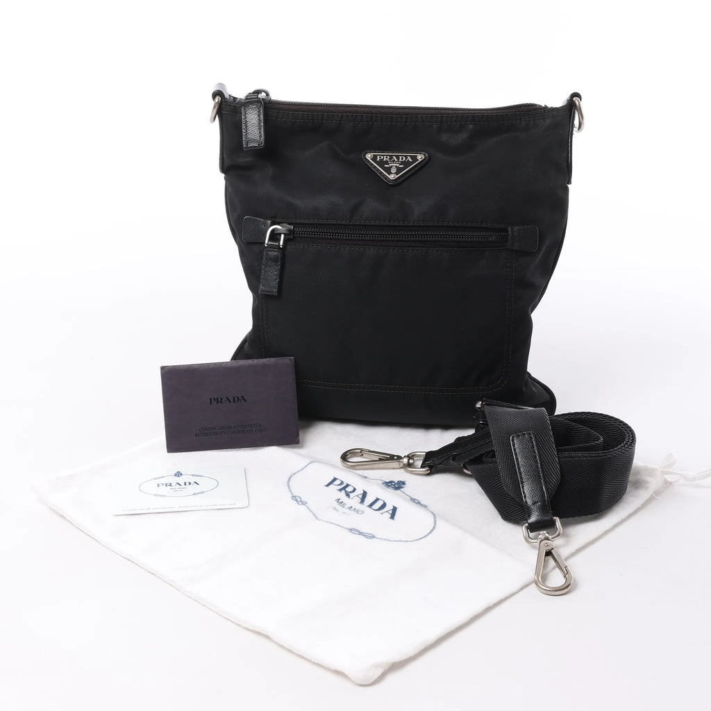 Prada Tessuto Nylon Crossbody bag in Black BT0716