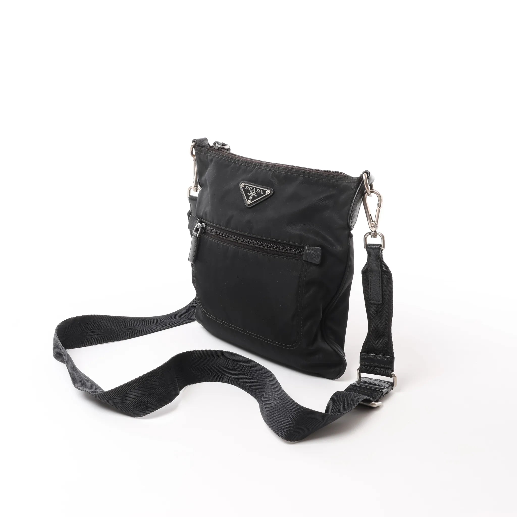 Prada Tessuto Nylon Crossbody bag in Black BT0716
