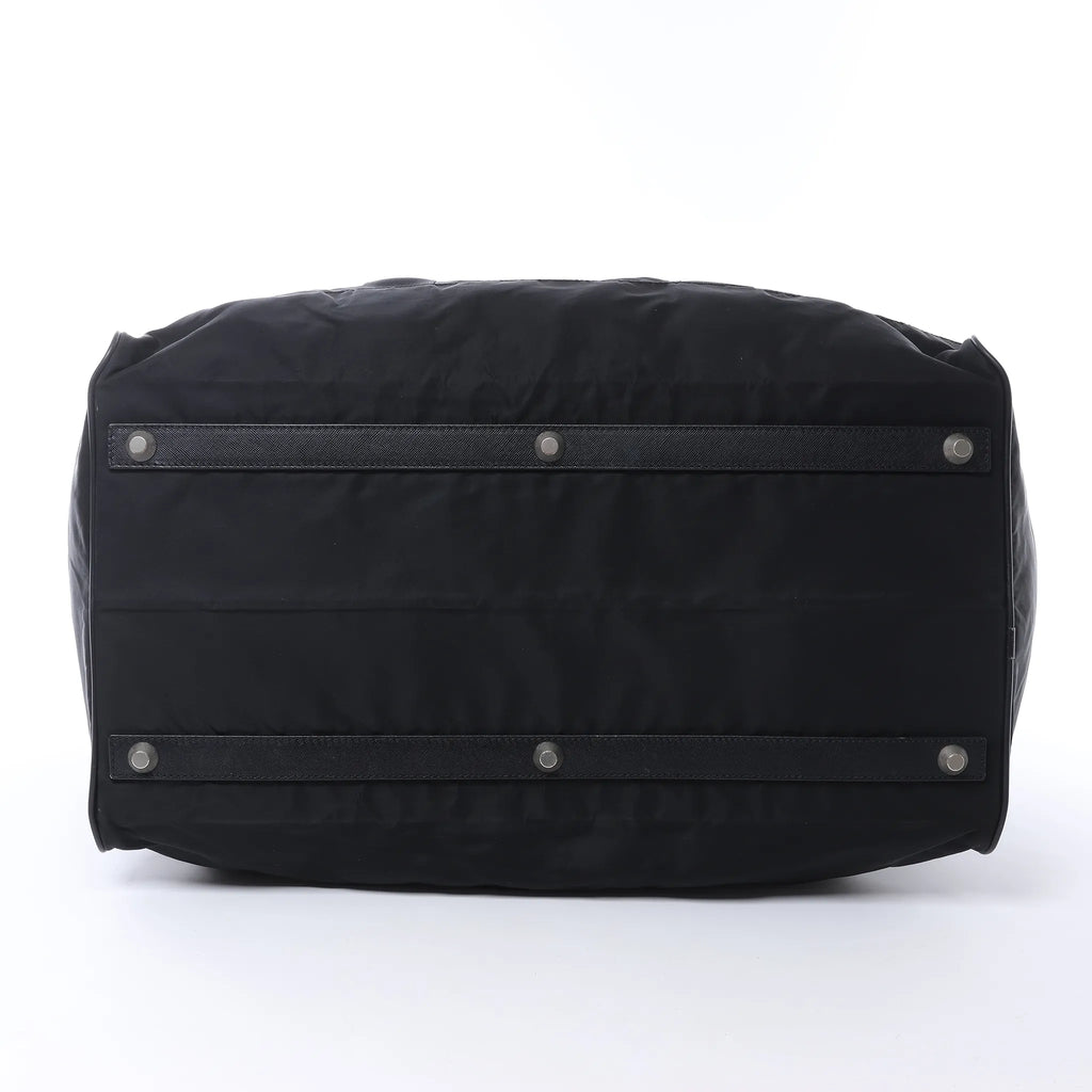 Prada Tessuto Nylon x Leather 2Way Handbag in Black V70