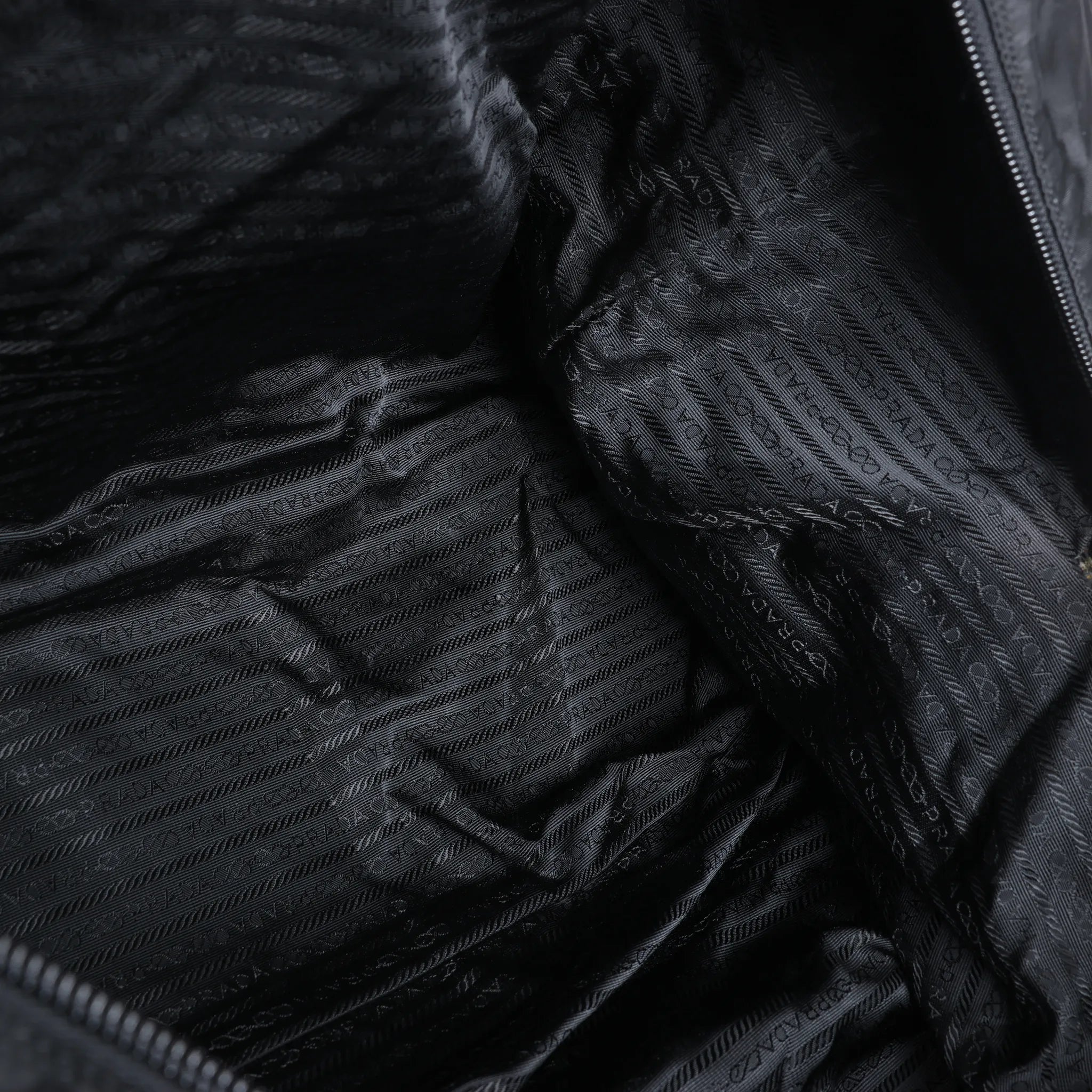 Prada Tessuto Nylon x Leather 2Way Travel Bag in Black