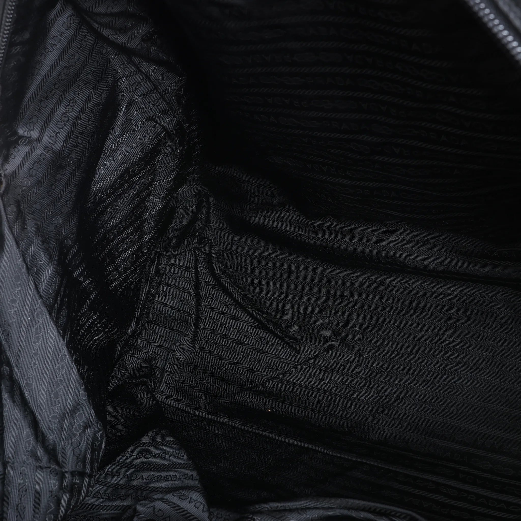 Prada Tessuto Nylon x Leather 2Way Travel Bag in Black