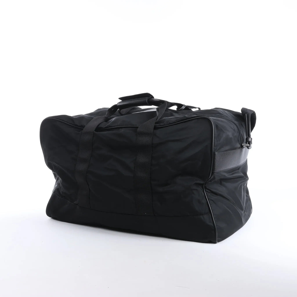 Prada Tessuto Nylon x Leather 2Way Travel Bag in Black