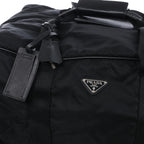 Prada Tessuto Nylon x Leather 2Way Travel Bag in Black