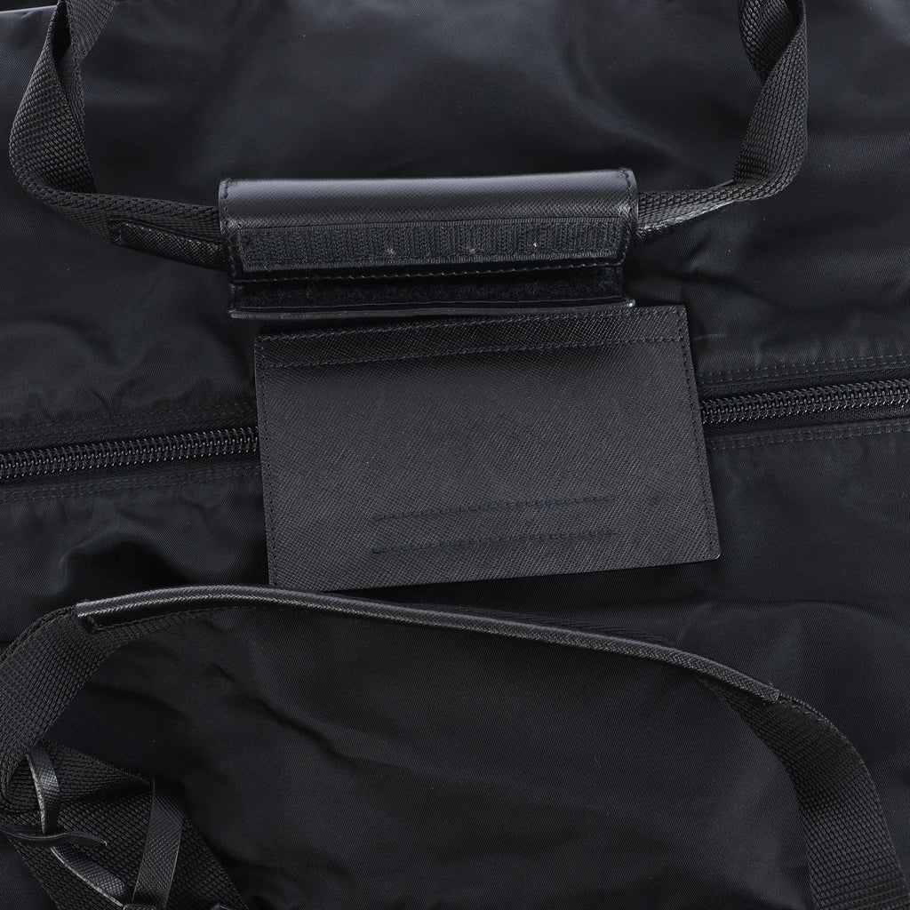 Prada Tessuto Nylon x Leather 2Way Travel Bag in Black
