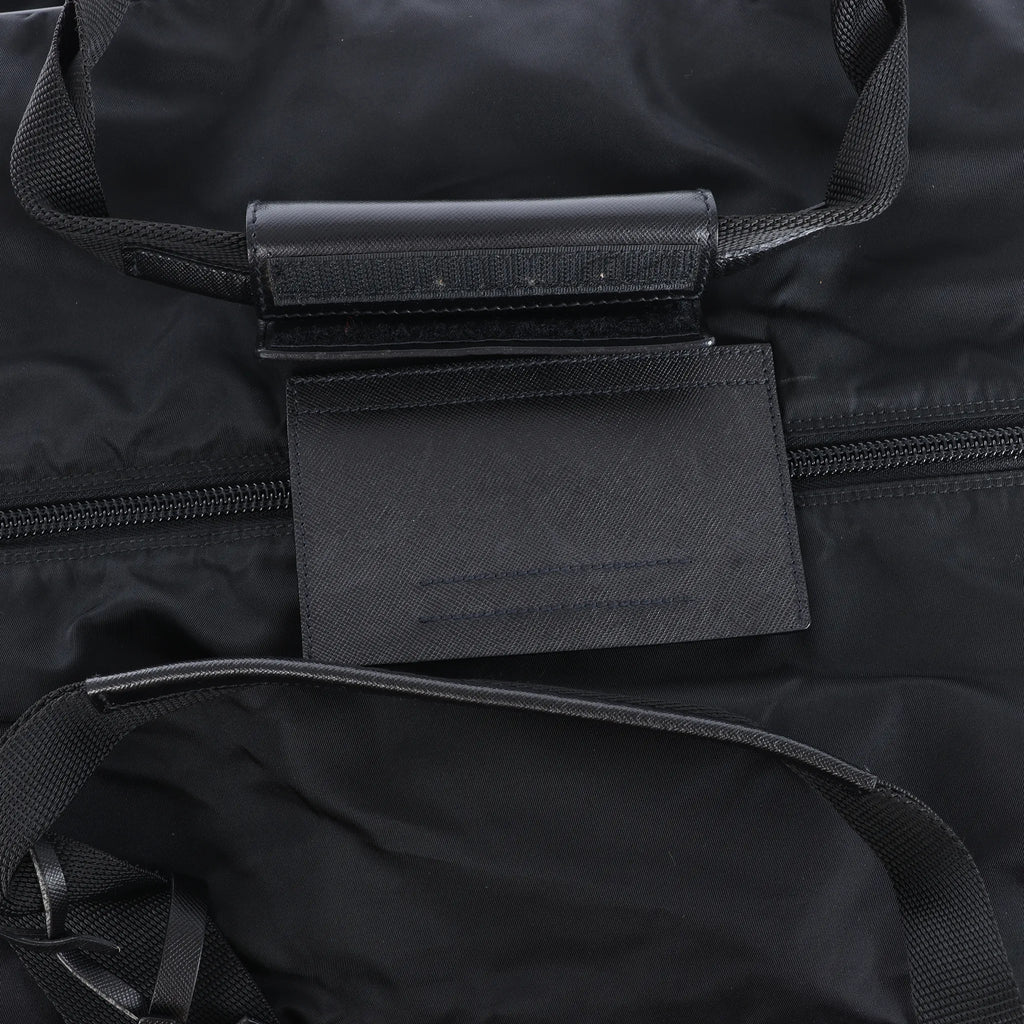 Prada Tessuto Nylon x Leather 2Way Travel Bag in Black