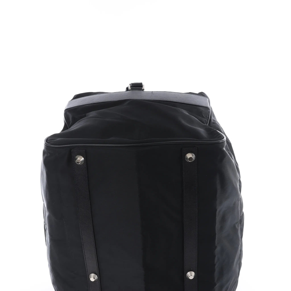 Prada Tessuto Nylon x Leather 2Way Travel Bag in Black