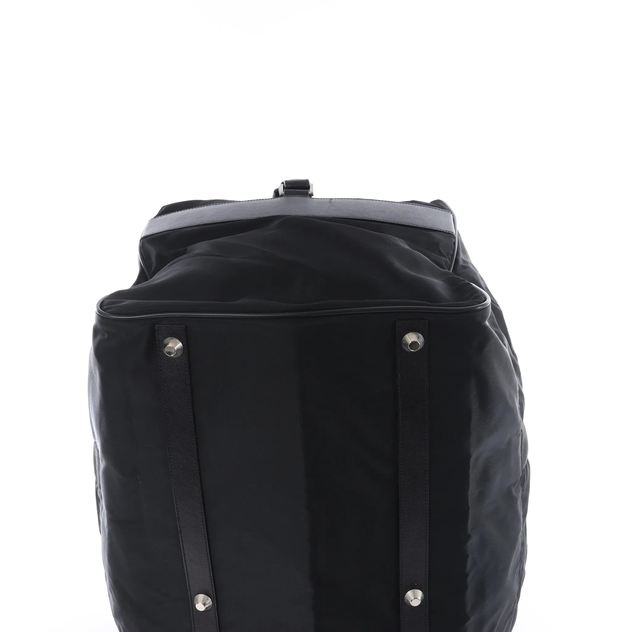 Prada Tessuto Nylon x Leather 2Way Travel Bag in Black