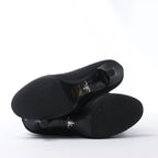 Prada Triangle Logo Leather x Fabric SOCK BOOTS in Black, Size EU 38