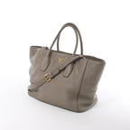 Prada Vitello Daino Leather 2Way Handbag in Gray