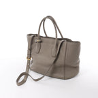 Prada Vitello Daino Leather 2Way Handbag in Gray