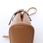Prada Buckle Soft Grain Leather Small 2Way Handbag in Brown 1BA418
