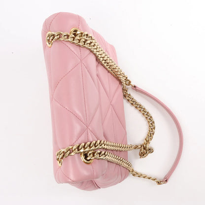 Prada Spectrum Kleine Schultertasche aus Leder mit Kette in Rosa