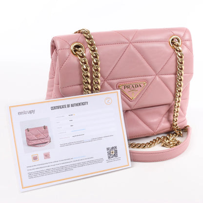 Prada Spectrum Small Leather Chain Shoulder Bag in Pink