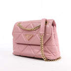 Prada Spectrum Small Leather Chain Shoulder Bag in Pink