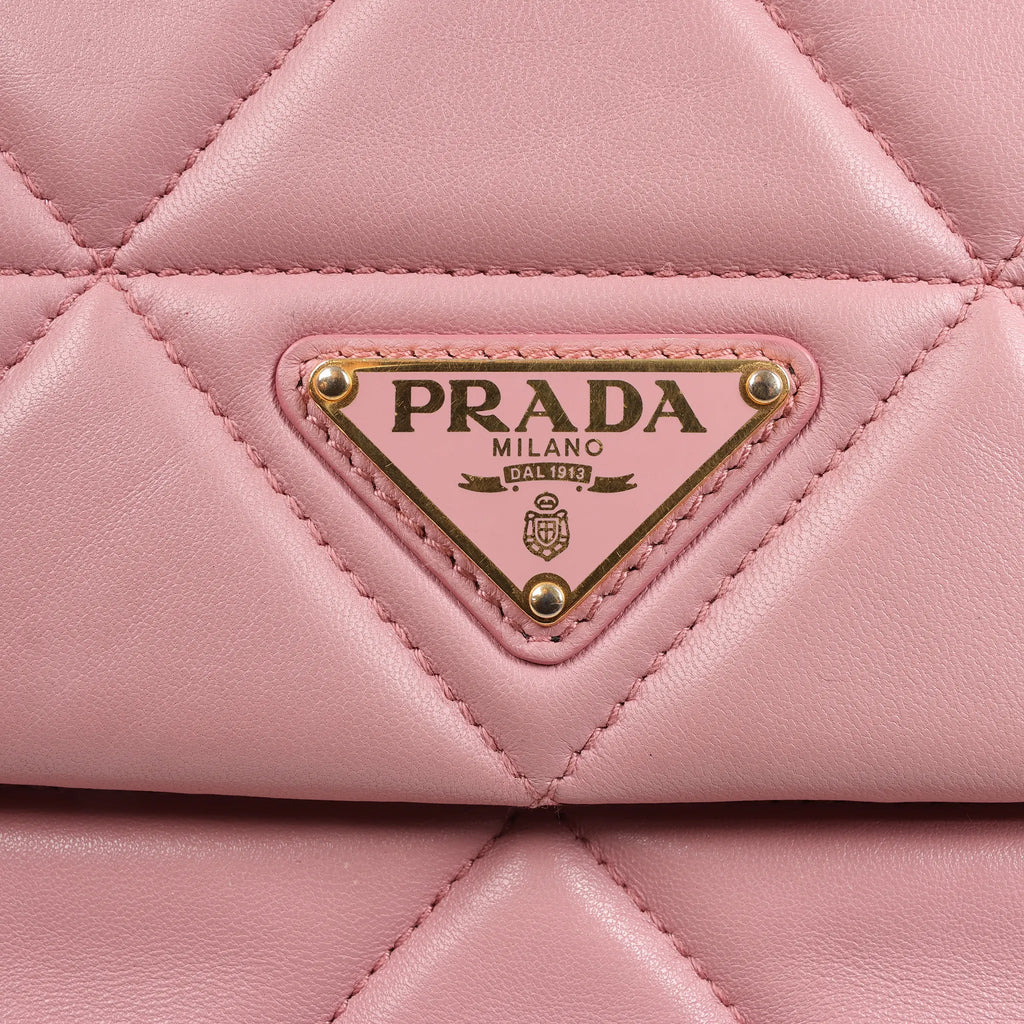 Prada Spectrum Small Leather Chain Shoulder Bag in Pink