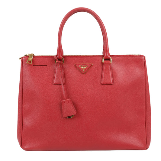 Prada Galleria Saffiano Lux Leather Handbag in Red