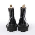 Proenza Schouler Topstitched Leather Chelsea Boots in Black, Size 38.5 EU
