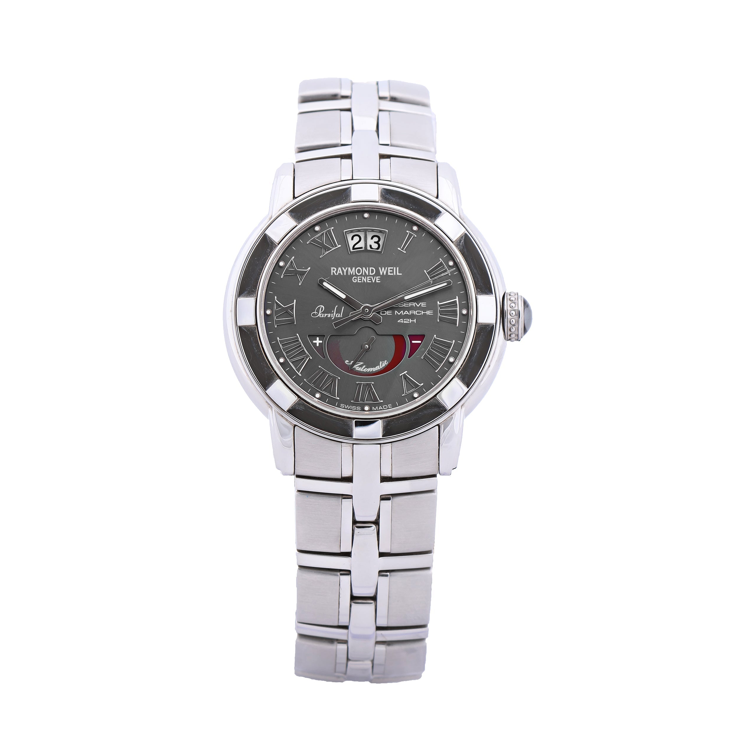 Raymond Weil Parsifal 2843-ST-00608 Grey/Steel 39 mm Watch with Gray Dial