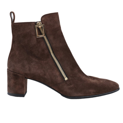 Roger Vivier Suede Boots in Brown, Size 39 EU