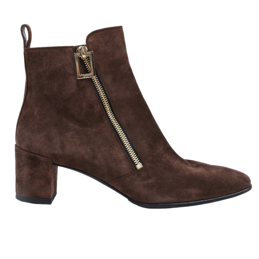 Roger Vivier Wildlederstiefel in Braun, Größe 39 EU