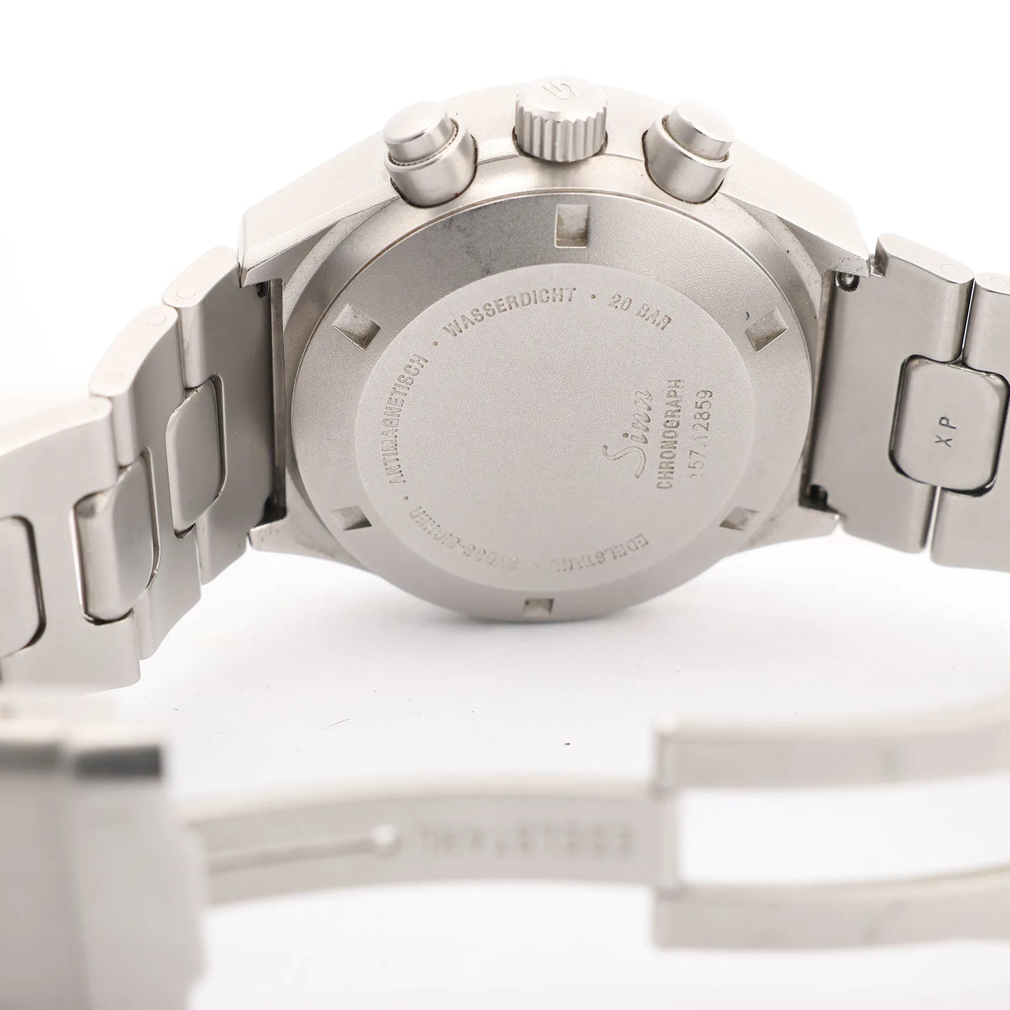 SINN Achilles Chronograph 157.EZM-4 157.12859 SS AT Watch with Black Dial