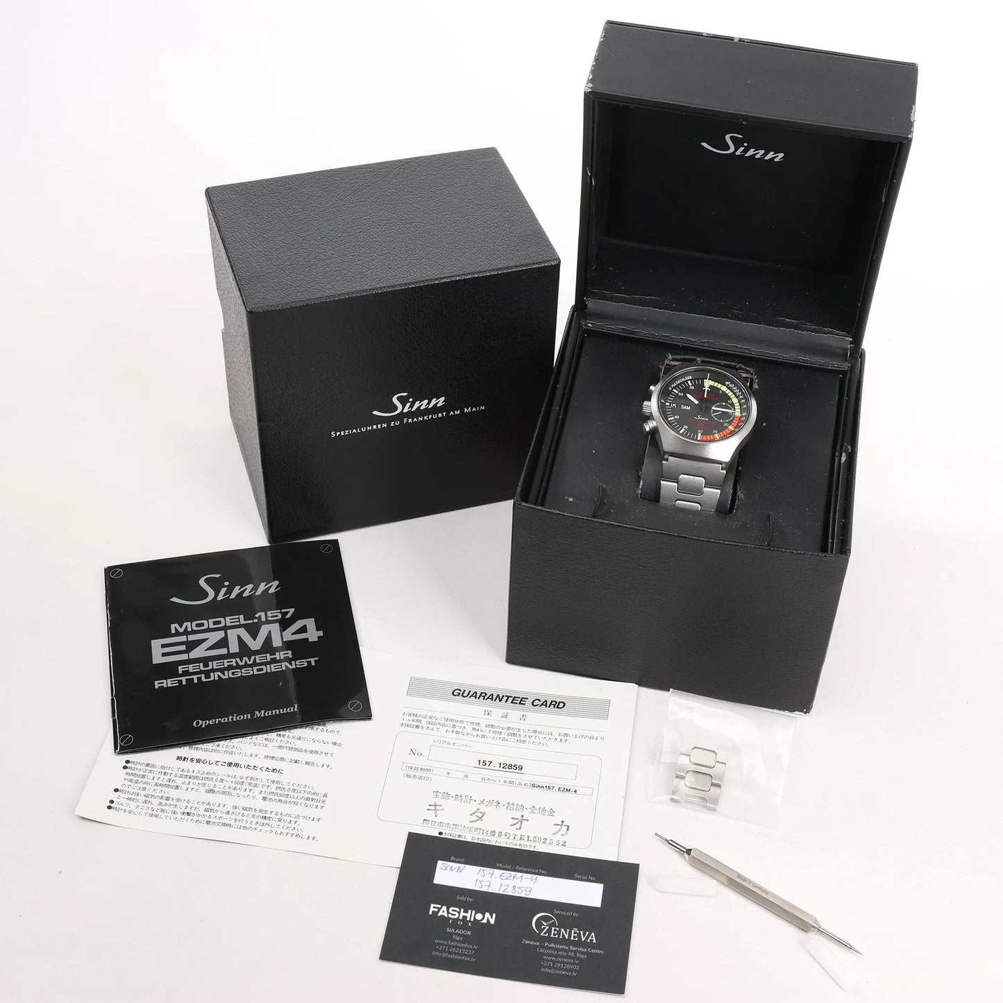 SINN Achilles Chronograph 157.EZM-4 157.12859 SS AT Watch with Black Dial
