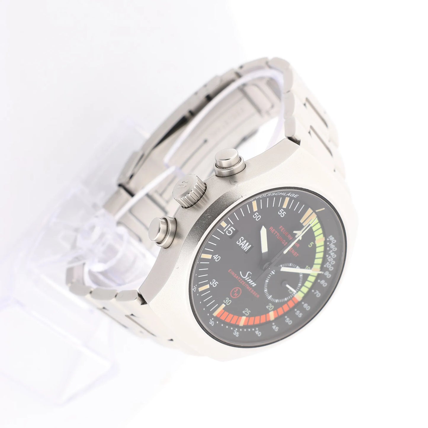 SINN Achilles Chronograph 157.EZM-4 157.12859 SS AT Watch with Black Dial