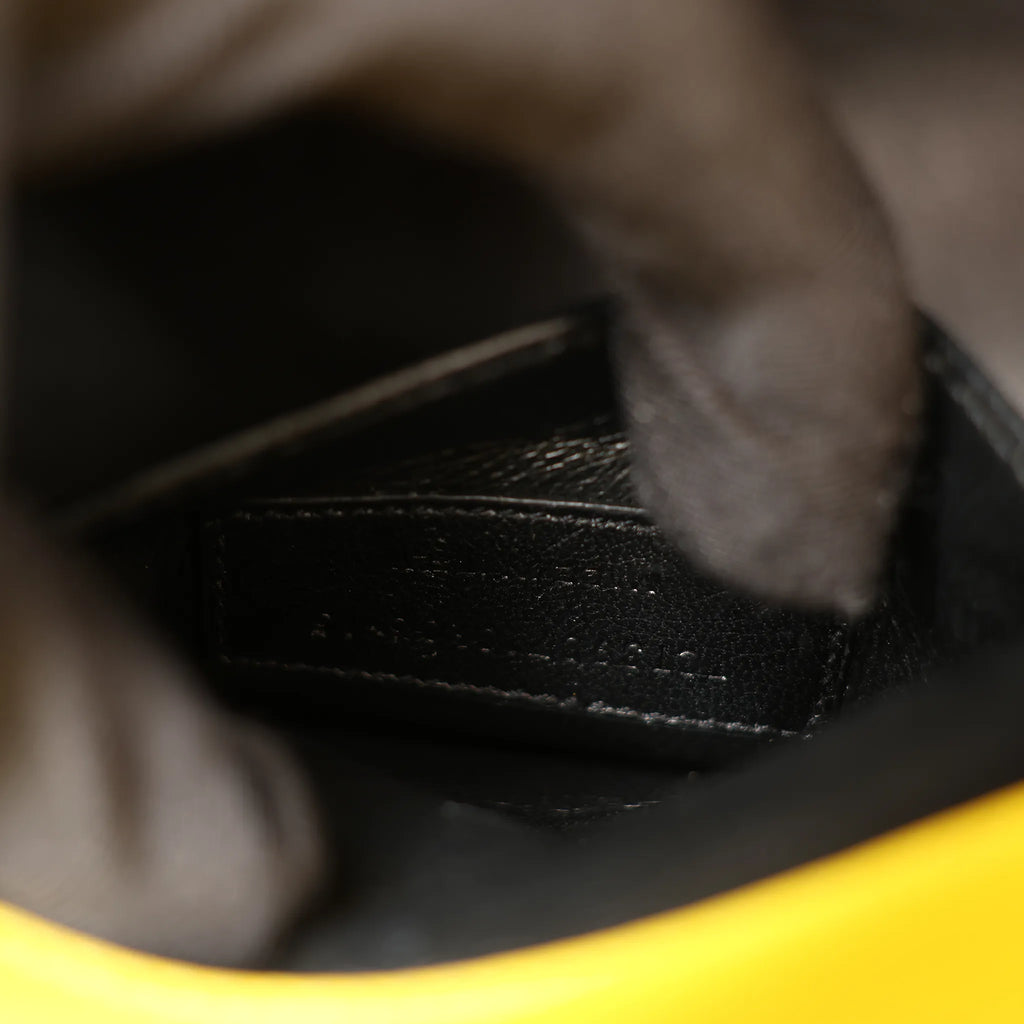 Saint Laurent Paris Sac de Jour Nano Leather 2Way Handbag Yellow 398710