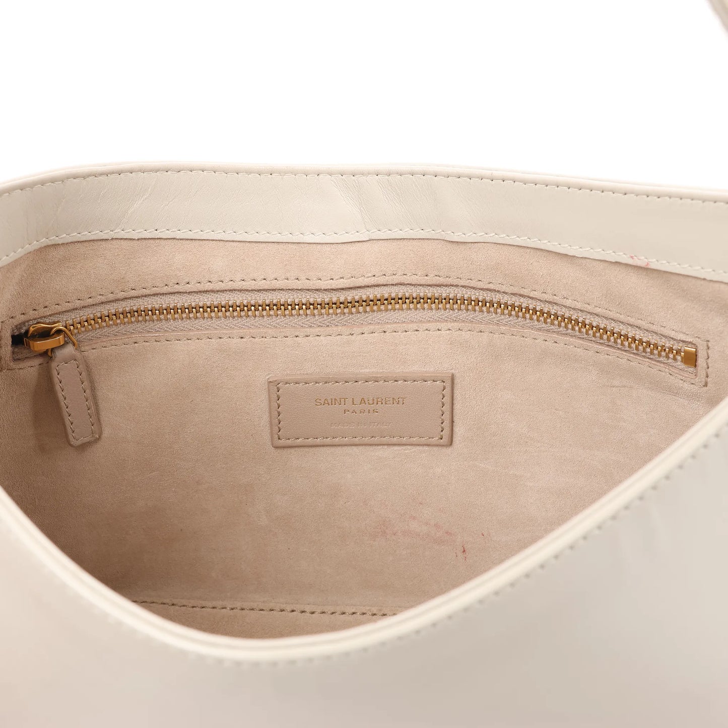 Saint Laurent Le 5 à 7 Small Leather Shoulder Bag in Beige 657228