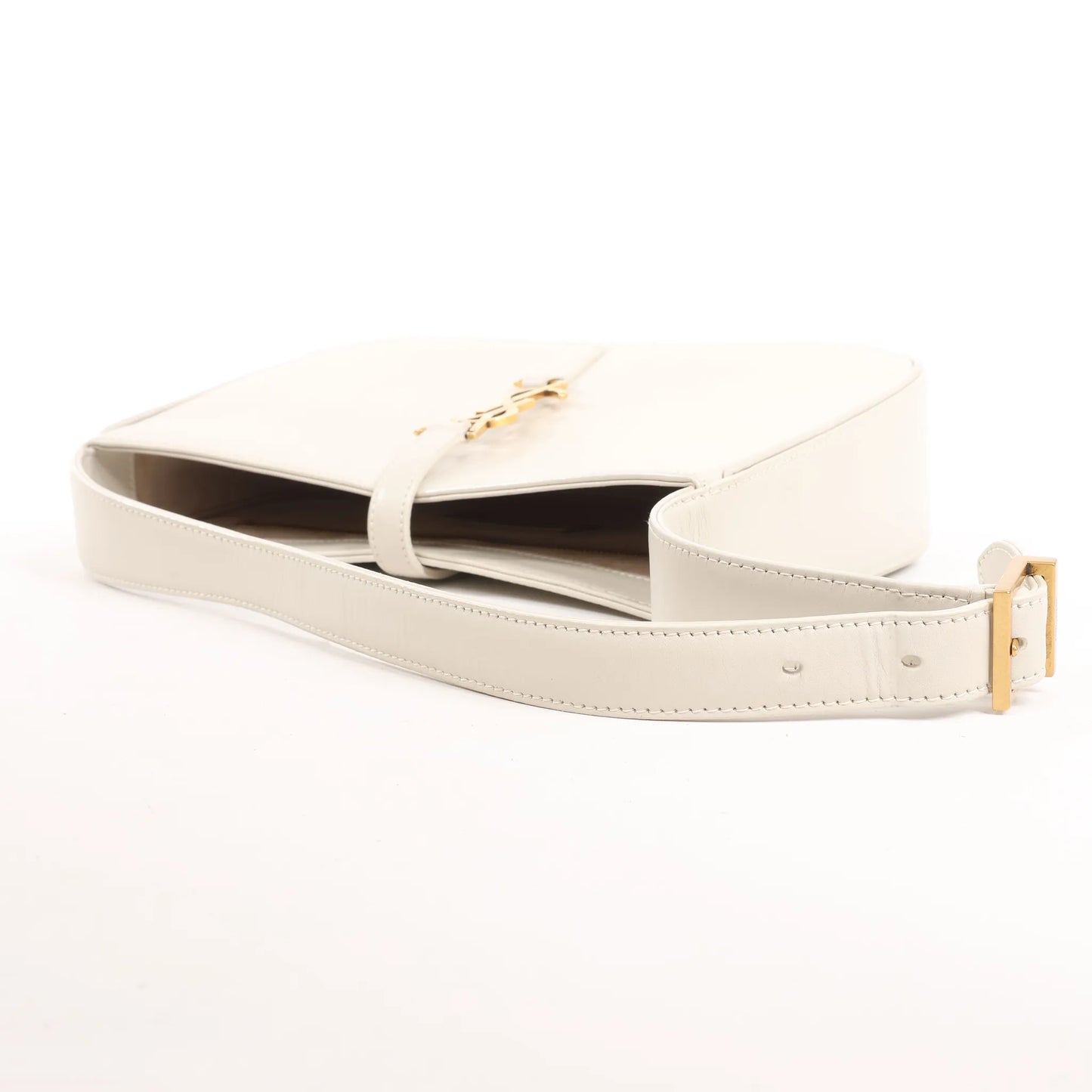 Saint Laurent Le 5 à 7 Small Leather Shoulder Bag in Beige 657228