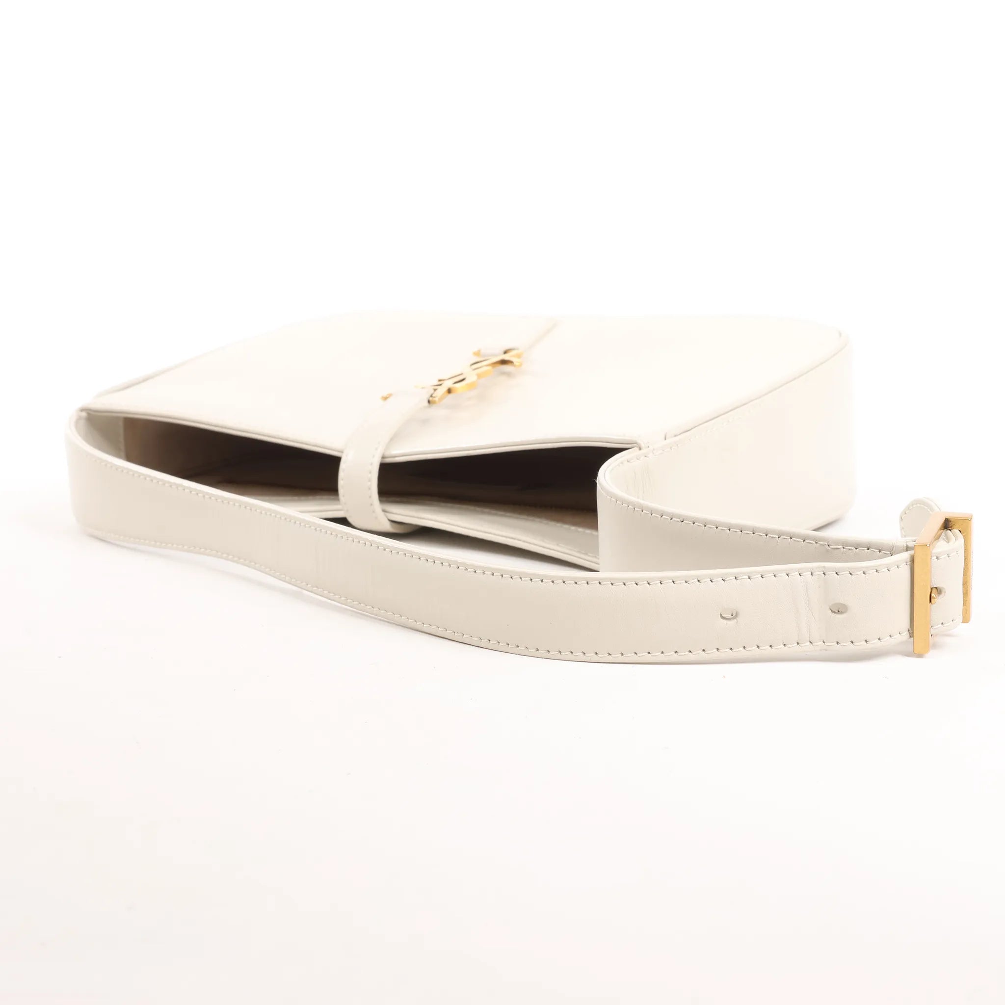 Saint Laurent Le 5 à 7 Small Leather Shoulder Bag in Beige 657228