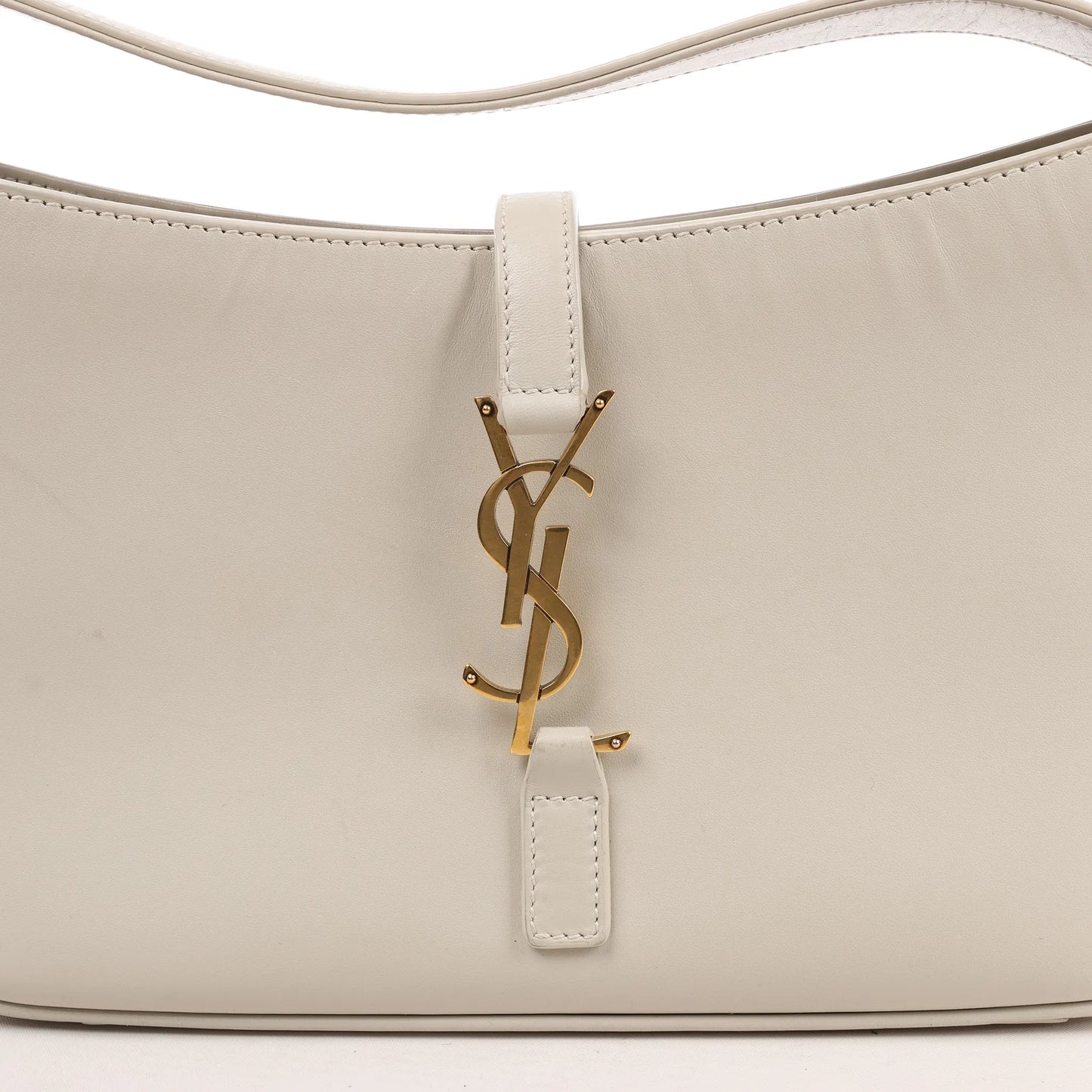 Saint Laurent Le 5 à 7 Small Leather Shoulder Bag in Beige 657228
