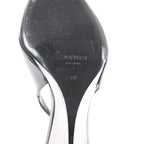 Saint Laurent Miller Leather Slingback Heels in Black 831087, Size 40 EU