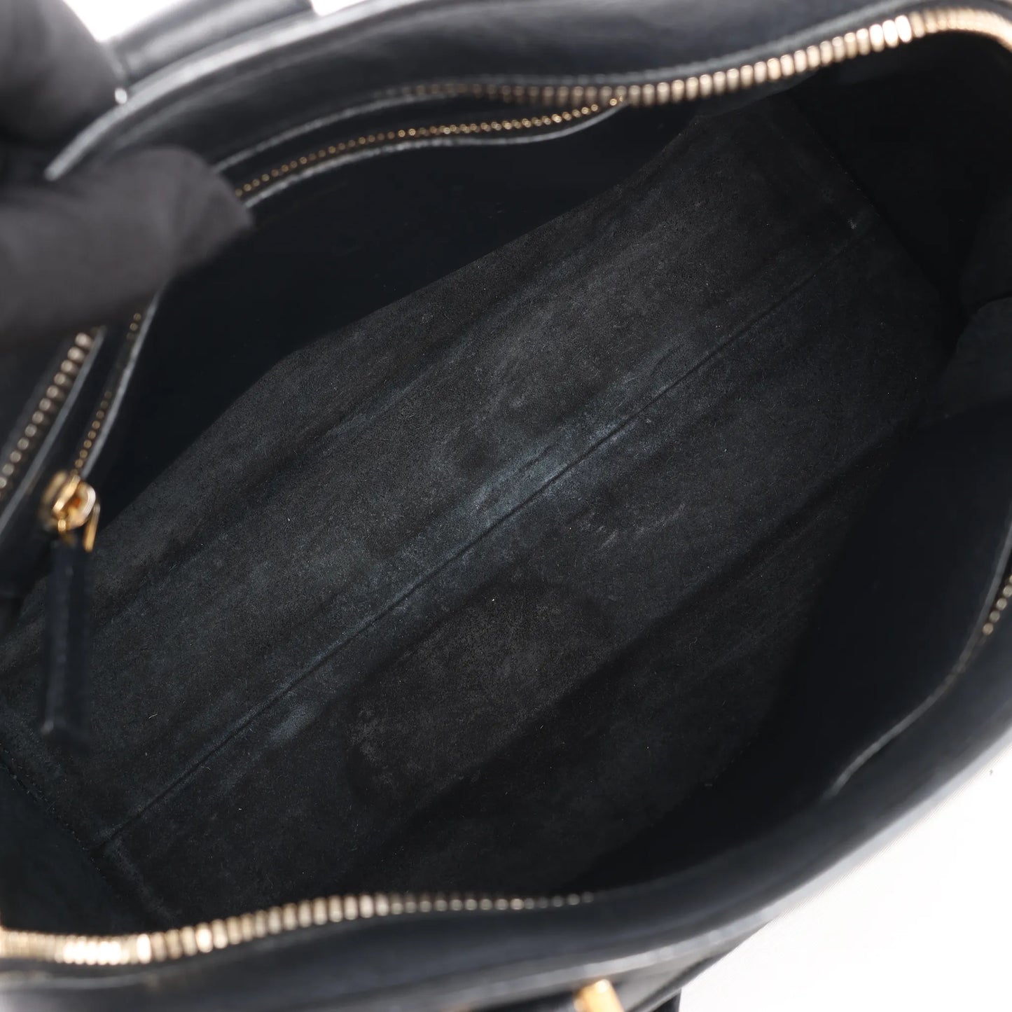 Saint Laurent Paris Monogram Cabas Leather 2Way Handbag in Black