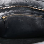 Saint Laurent Paris Monogram Cabas Leather 2Way Handbag in Black