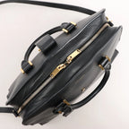 Saint Laurent Paris Monogram Cabas Leather 2Way Handbag in Black