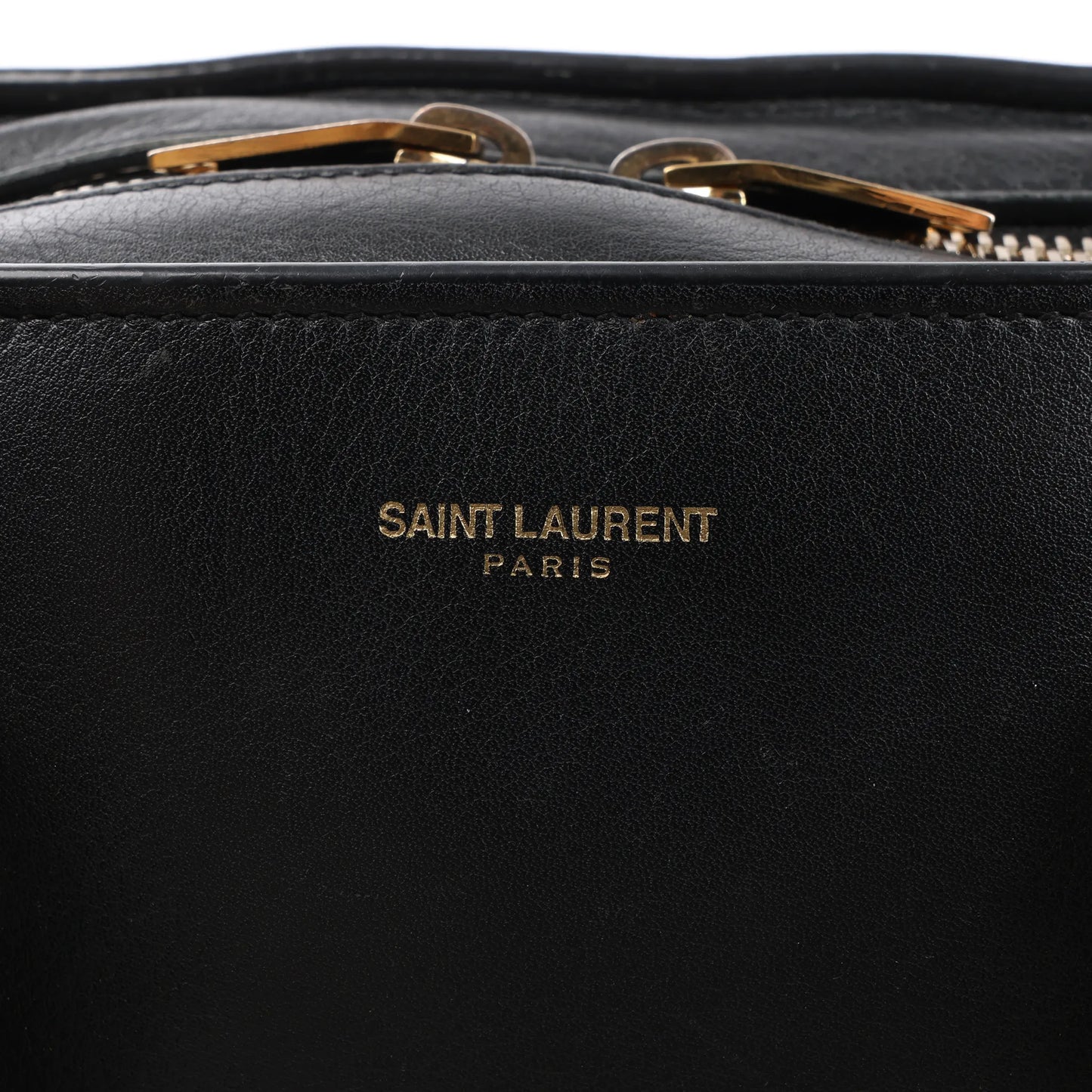 Saint Laurent Paris Monogram Cabas Leather 2Way Handbag in Black