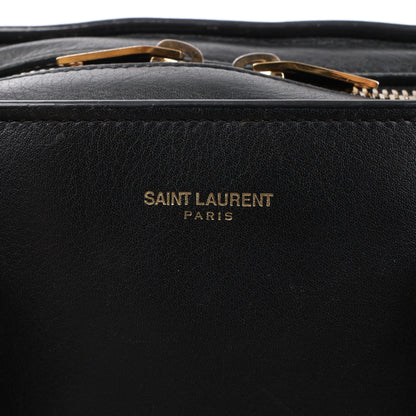 Saint Laurent Paris Monogram Cabas Leather 2Way Handbag in Black