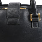 Saint Laurent Paris Monogram Cabas Leather 2Way Handbag in Black